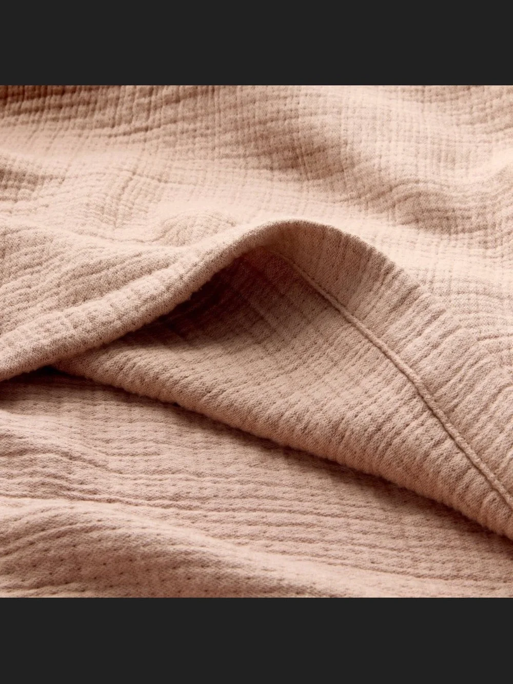 Casaluna Waffle-Texture Doublecloth Blanket - Dusty Rose